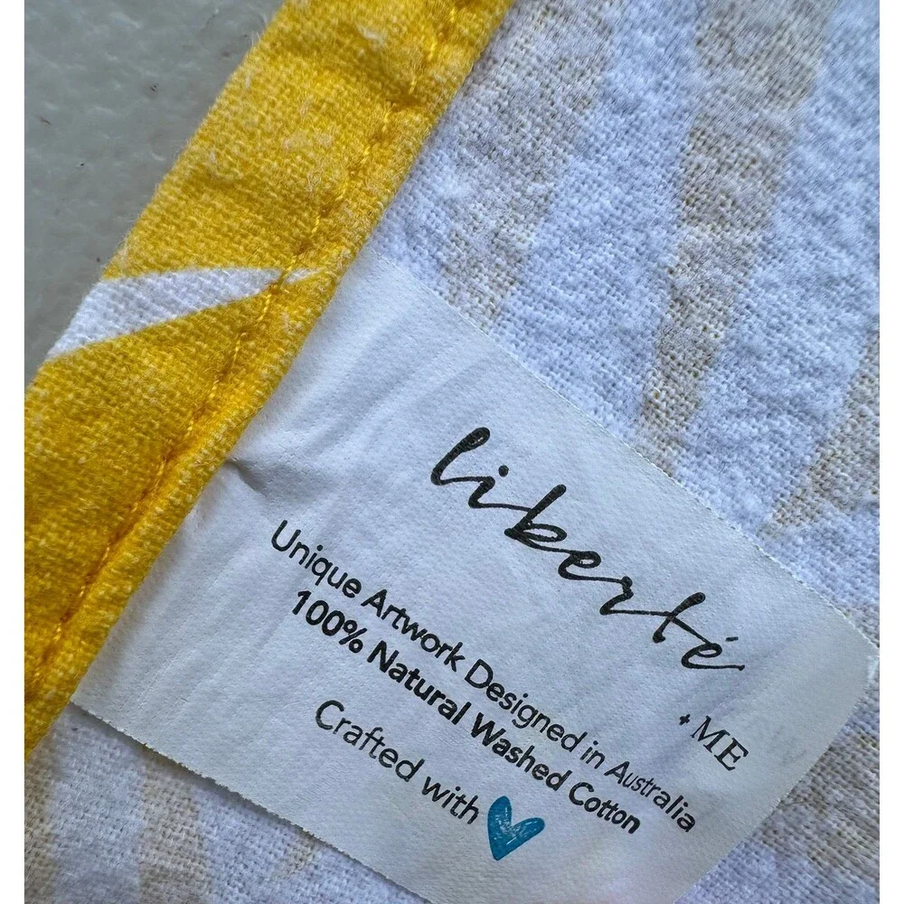 Set of 2 Liberte + Me 100% Cotton Australia Designed Tropical Theme Tea Towels